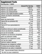 One -A- Day Multivitamin food supplement BIOTECH 100 CAPS