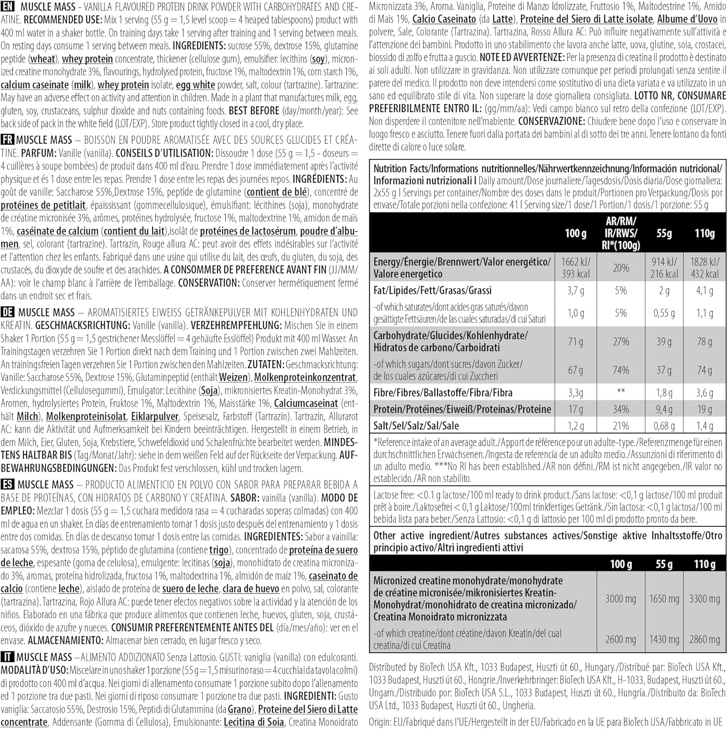 MUSCLE MASS BIOTECH 4 KG – Image 2