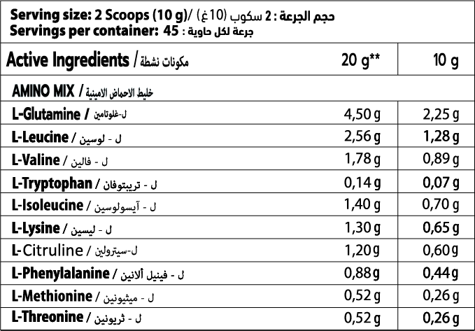 EAA+GLUTAMINE 450G - الصورة 2